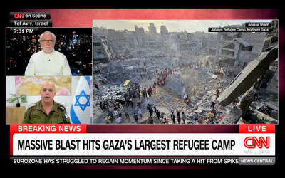 CNN host confronts IDF official over Gaza refugee camp bombing