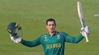 Quinton de Kock smashes yet another century, first to reach 500 runs in this World Cup