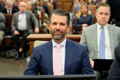 Donald Trump Jr quips he ‘should have worn make-up’ as he dodges questions in NY fraud trial