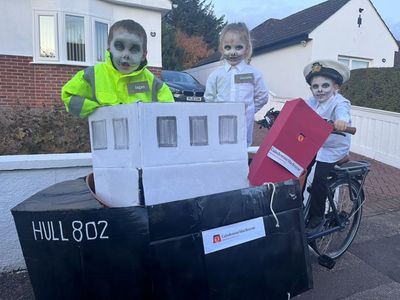 Family takes Halloween inspiration from Ferguson Marine's Hull 802