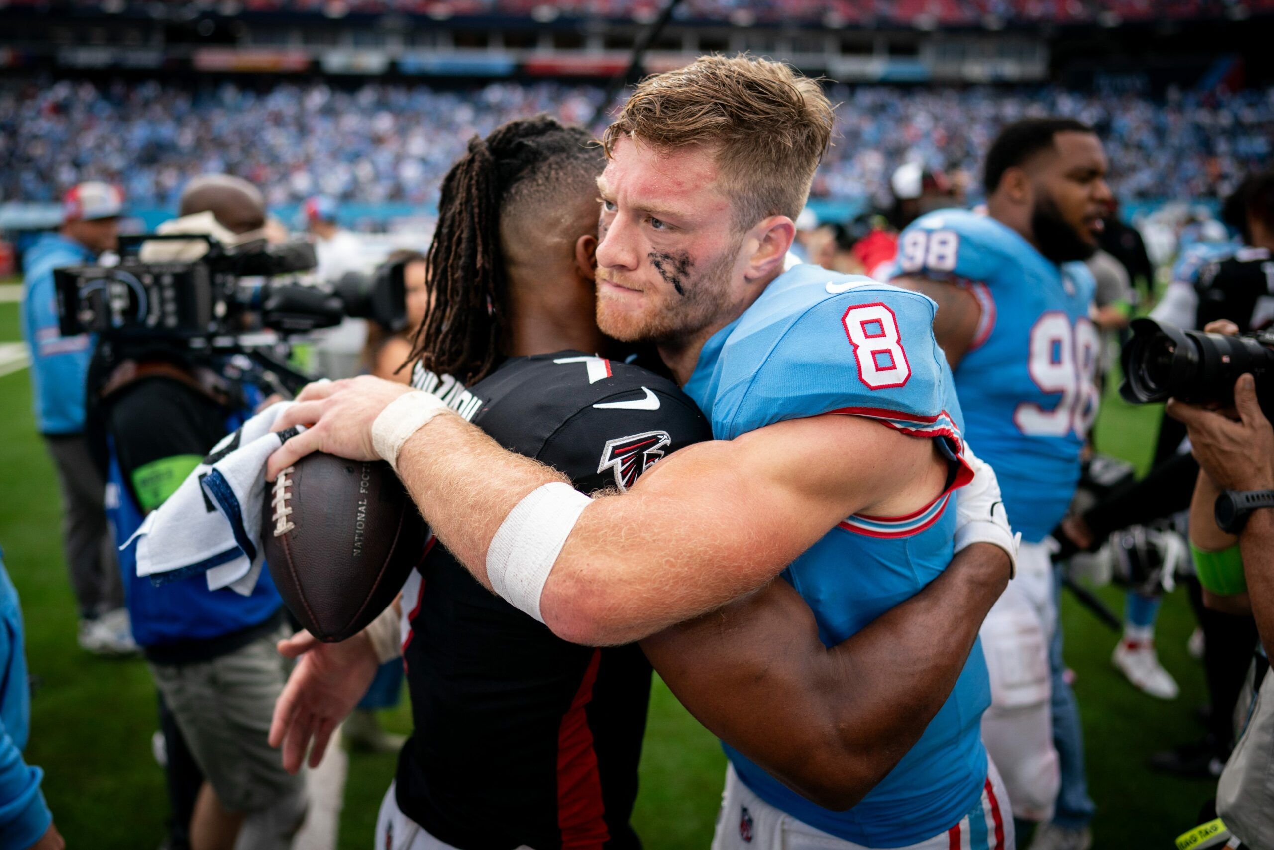See it Titans’ Will Levis gets slimed by teammates…