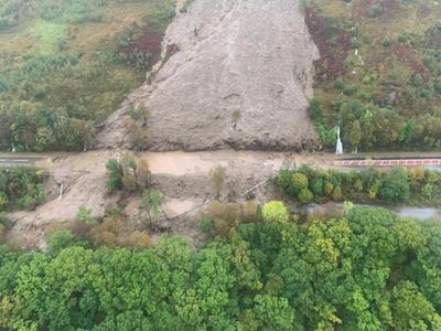 Remote Scottish community remains cut off a month after 6000-tonne landslip