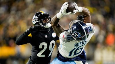 Titans’ Treylon Burks Carted Off Field After Sustaining Scary Injury on ‘TNF’