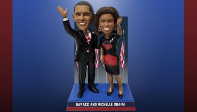 Barack and Michelle Obama bobblehead commemorates 2008 Election Night