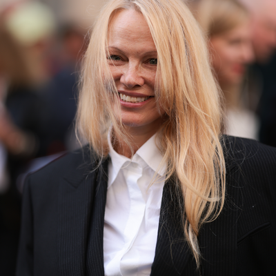 Pamela Anderson on Going Makeup-Free at Paris Fashion Week: "Why Not?"