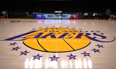 A look at the Lakers’ court for the NBA in-season tournament