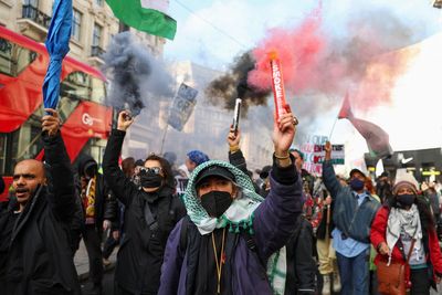 Dozens arrested as pro-Palestine protesters march through London after Oxford Circus brought to a standstill