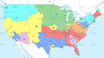 NFL Week 9 TV coverage maps