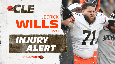 Browns lose Jedrick Wills Jr. vs. Cardinals with knee injury; questionable to return