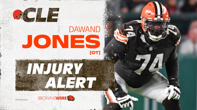RT Dawand Jones exits Browns vs. Cardinals with leg injury