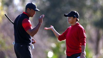 Tiger Woods Caddies For Son Charlie On Third Straight Day