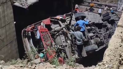 Rajasthan: Four killed, 34 injured after bus falls on railway track