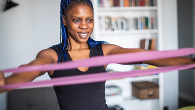 12 minutes and this resistance band workout to sculpt your entire body
