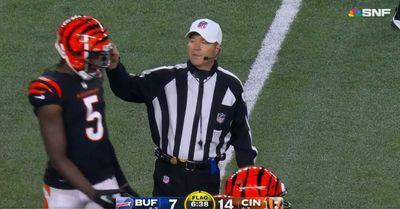 A ref apologized to Tee Higgins on a hot mic after bumping the Bengals receiver