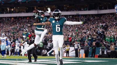 Eagles’ DeVonta Smith and A.J. Brown Celebrated TD With Legendary LeBron James-Dwyane Wade Move
