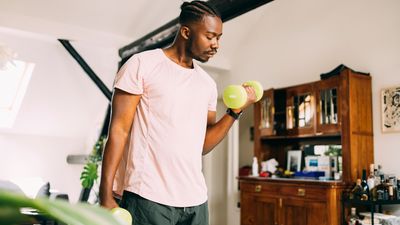 Build full-body strength and muscle at home with this trainer's seven-move dumbbell workout