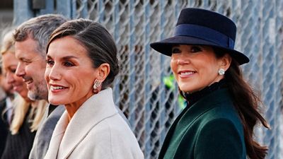 Queen Letizia of Spain and Crown Princess Mary of Denmark just stepped out together in the cosy winter coats of dreams