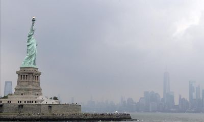 Protesters stage sit-in demanding ceasefire in Gaza at Statue of Liberty
