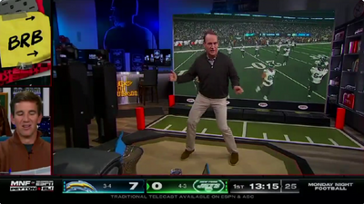 Peyton Manning acted out a bunch of silly QB signals to keep us entertained during boring MNF game