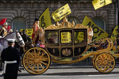 King Charles booed as he enters Westminster for State Opening of Parliament