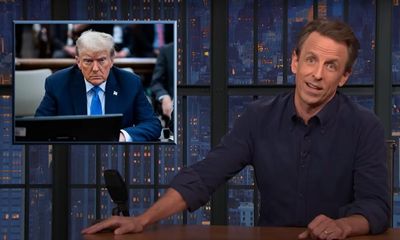 Seth Meyers on Trump testifying: ‘Like trying to give medicine to a cat’