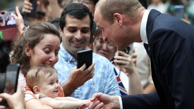 Prince William just had the cutest reaction to a baby biting his finger