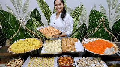 Popular wedding caterers of Chennai are setting up kitchens for selling traditional sweets for Deepavali