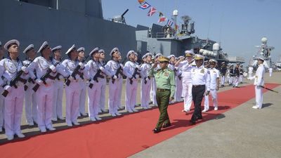 Junta-led Myanmar holds joint naval exercise with top arms supplier Russia