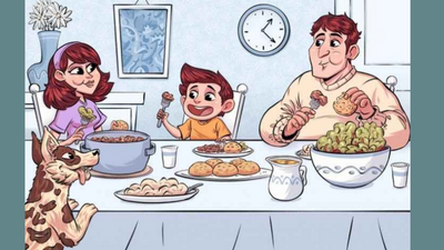 Optical illusion: You are a genius if you can find two hidden faces in this dining room