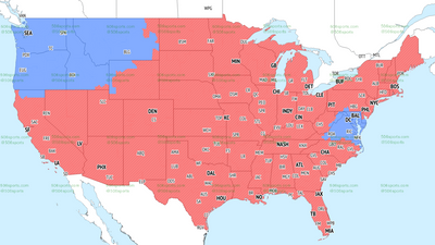 If you’re in the red, you’ll get Giants vs. Cowboys on TV