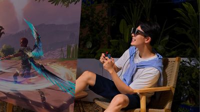 These smart glasses create a beautiful big screen in front of your face