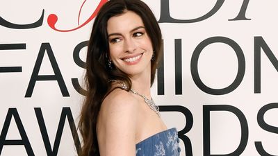 Anne Hathaway wore a controversial acid wash denim dress to the CFDAs - ‘Only she could get away with this’