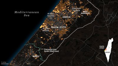 Map: After a month of bombardments, as much as a third of Gaza City is damaged