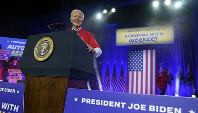 Biden stumps for unions and himself during UAW celebration in Belvidere