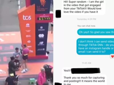 Man who accidentally recorded NYC Marathon marriage proposal uses TikTok to find couple
