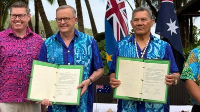 Australia signs surprise pact with climate-hit Tuvalu