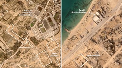 Satellite images show Israeli forces hold ground around Gaza City's water facilities