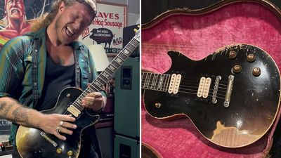 “This is nuts and my jaw is on the floor with how badass this one is. I am in Tone Heaven!” Jared James Nichols just got a ’57 Les Paul with the craziest refurb ever