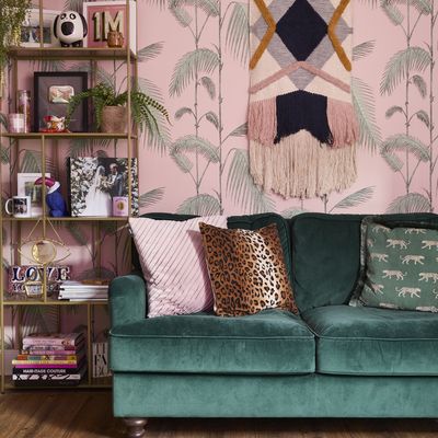 Fearne Cotton's living room is proof that pink and green should always be seen