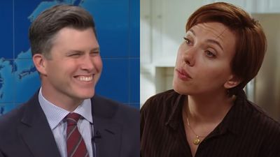 Scarlett Johansson And Colin Jost Are Couples Goals As She Puts Blue Goop On His Face And Talks Favorite Holiday Memories