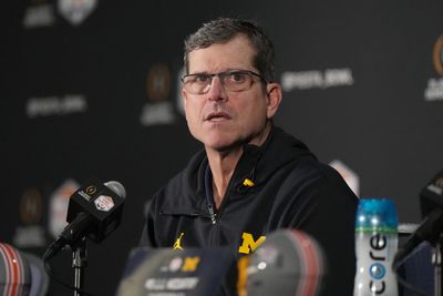 Jim Harbaugh traveling with Michigan ‘one way or another’ amid suspension talk led to so many jokes