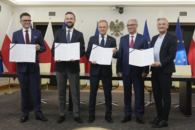 Poland’s pro-EU opposition parties reach coalition agreement