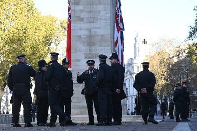 Watch view of Cenotaph in London as Remembrance Day silence held amid protests