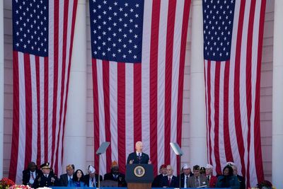 Biden says America's veterans are 'the steel spine of this nation' as he pays tribute at Arlington