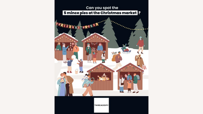 Only those with exceptional observation skills can spot hidden pies in this Christmas market