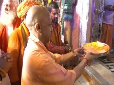 UP CM Yogi Adityanath offers prayers at Hanuman Garhi, Ram Lala on Diwali