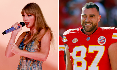 Travis Kelce’s reaction to Taylor Swift changing the lyrics to Karma to be about him had fans losing it