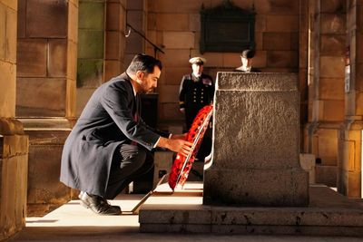 Humza Yousaf among dignitaries to lay Remembrance wreaths at Edinburgh service