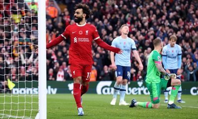 Liverpool up to second after Mohamed Salah’s double sees off Brentford