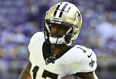 WATCH: Saints rookie A.T. Perry gains 23 yards on his first reception in the NFL